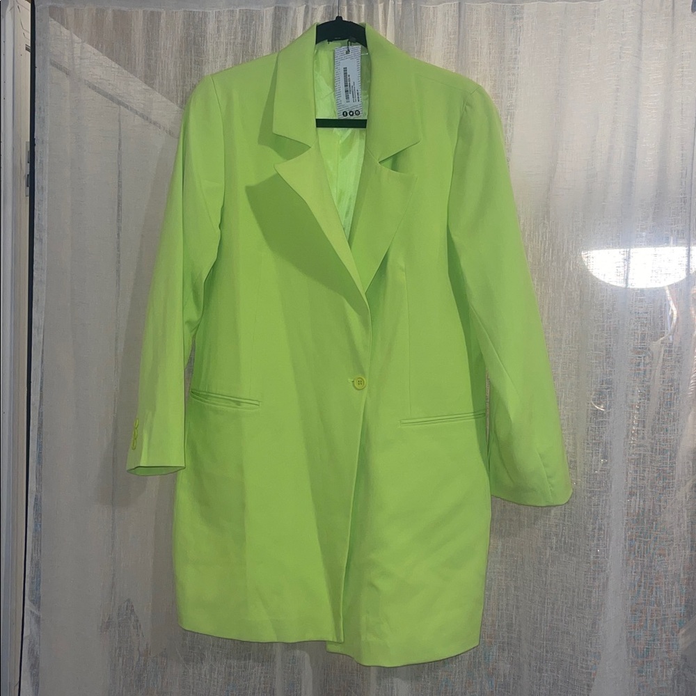 Boohoo Neon Oversized Blazer Dress